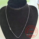 925 Sterling Silver 1mm Box Chain Necklace for Women Men Kids