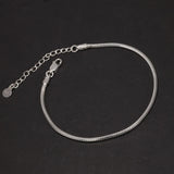 925 Sterling Silver Snake Bone Chain Bracelet Couple Jewelry