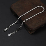 925 Sterling Silver Snake Bone Chain Bracelet Couple Jewelry