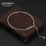 925 Sterling Silver Snake Bone Chain Bracelet Couple Jewelry