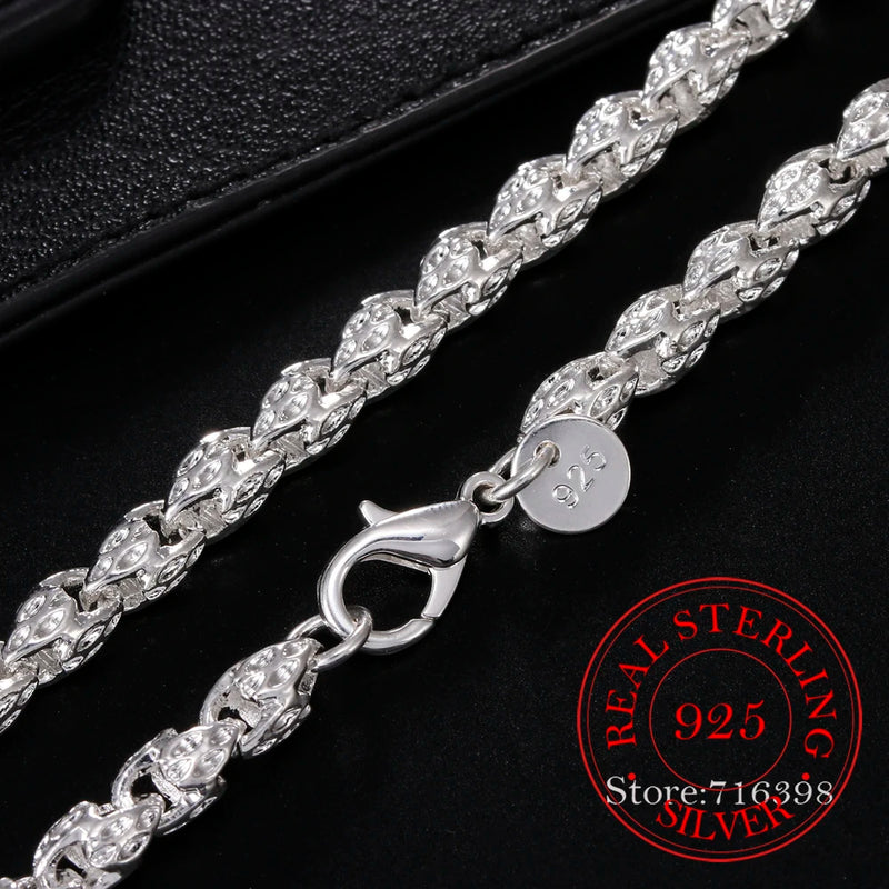 925 Sterling Silver 5mm Chain Necklace for Men