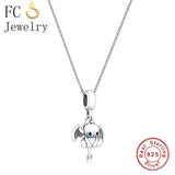 925 Silver Night Dragon Pendant Necklace For Women Choker