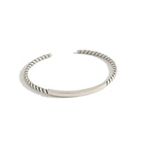925 Silver Adjustable Bangle with Cubic Zirconia Bracelet