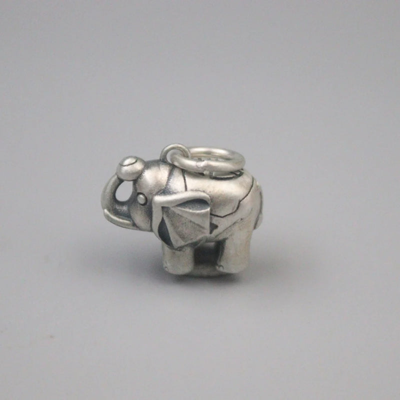 925 Sterling Silver Bless Lucky Elephant Pendant