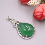 925 Sterling Silver Pendant with Chalcedony Bead Charms