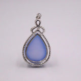 925 Sterling Silver Pendant with Chalcedony Bead Charms