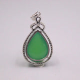 925 Sterling Silver Pendant with Chalcedony Bead Charms