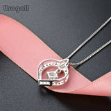 925 Silver Pendant Necklace Women Wedding Party Jewelry Gift