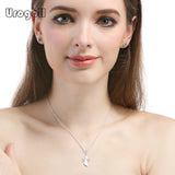 925 Silver Pendant Necklace Women Wedding Engagement Anniversary Party Jewelry