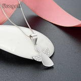 925 Silver Pendant Necklace Women Wedding Engagement Anniversary Party Jewelry