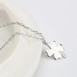 925 Silver 4 Leaves Clover Necklace Pendants for Women Girls