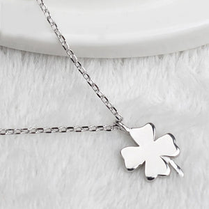 925 Silver 4 Leaves Clover Necklace Pendants for Women Girls