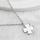 925 Silver 4 Leaves Clover Necklace Pendants for Women Girls