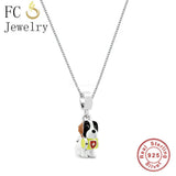 925 Silver Saint Bernard Dog Rescue Charms Pendant Necklace