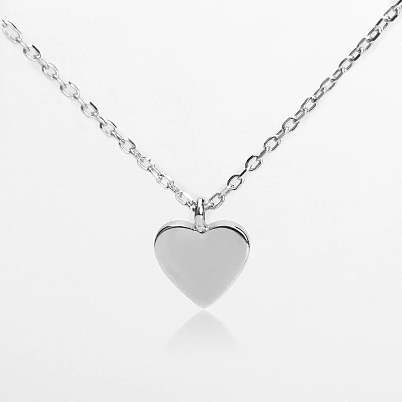 925 Sterling Silver Love Heart Necklace for Women Girls