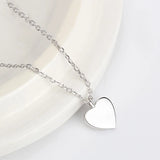 925 Sterling Silver Love Heart Necklace for Women Girls