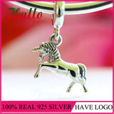 925 Sterling Silver Unicorn Charm Bead for Bracelets