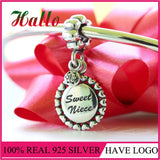925 Sterling Silver Sweet Niece Charm Bead for Bracelet Making
