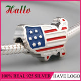 925 Sterling Silver Enamel Charm Bead for DIY Bracelet