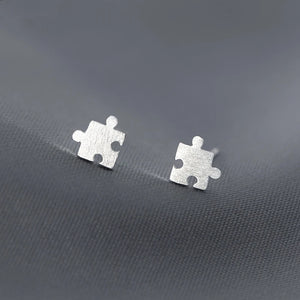 925 Silver Game Puzzle Shaped Earrings for Women
