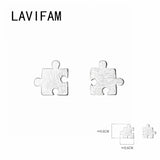 925 Silver Game Puzzle Shaped Earrings for Women