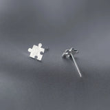 925 Silver Game Puzzle Shaped Earrings for Women