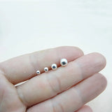925 Sterling Silver Ball Stud Earrings for Children Girls Kids Baby Jewelry