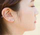 925 Sterling Silver Ball Stud Earrings for Children Girls Kids Baby Jewelry