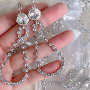 925 Silver Crystal Lady Wedding Earrings