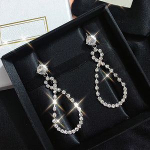 925 Silver Crystal Lady Wedding Earrings