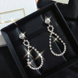 925 Silver Crystal Lady Wedding Earrings