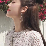 925 Silver Crystal Lady Wedding Earrings