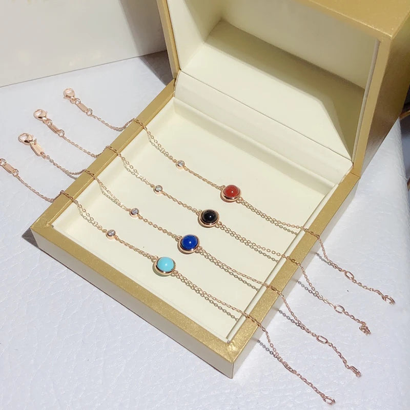 925 Sterling Silver Women's Beaded Bracelet Party Jewelry