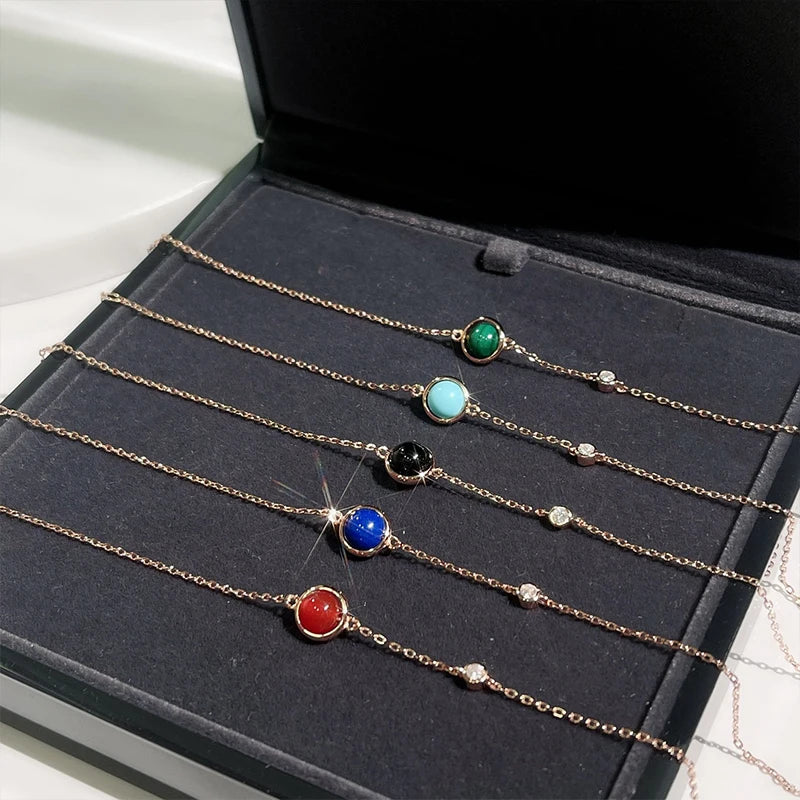 925 Sterling Silver Women's Beaded Bracelet Party Jewelry