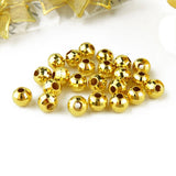 Pure 999 24K Yellow 3D Bead DIY Bracelet Ring Necklace Round Solid