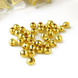 Pure 999 24K Yellow 3D Bead DIY Bracelet Ring Necklace Round Solid