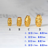 Pure 24K Yellow 3D Bead DIY Weave Bracelet Ring Necklace for Men Women