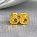 Pure 999 24K Yellow 3D Six Words Tube Bead Pendant 0.1-0.2g
