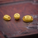 Pure 24K Yellow 3D Lucky Yuanbao Bead Pendant