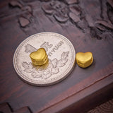 Pure 999 24K Yellow Lucky Heart Bead Pendant 0.1-0.2g