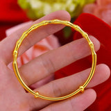 Pure 999 Bamboo Sand Bracelet Bangles for Women Adjustable Bracelet Hand Chain