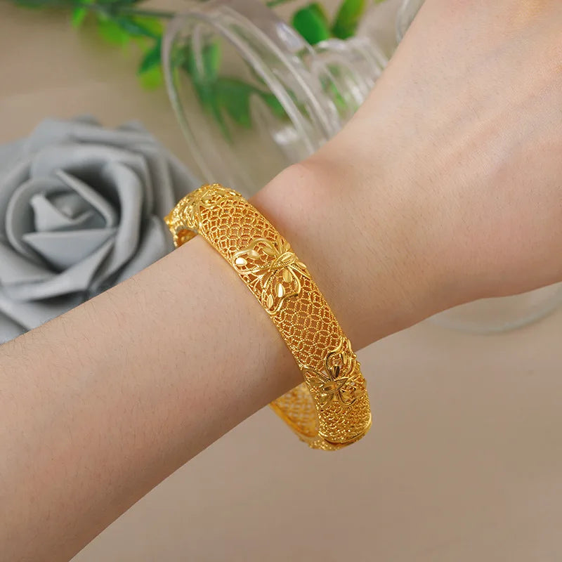 Pure 999 Women's Openwork Pattern Chain Bracelet Multi-style Hand Chain