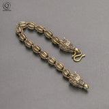 Vintage Punk Dragon Head Bracelet Buddhist Bead Men Jewelry