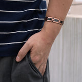 12mm Carbon Fibre Copper Magnetic Bracelet for Arthritis Men