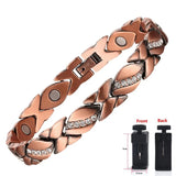 Crystal Magnetic Copper Bracelet for Women