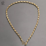 Pure Copper Long Chain Men Necklace Vintage Punk Rock Motorcycle Necklace