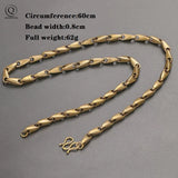 Pure Copper Long Chain Men Necklace Vintage Punk Rock Motorcycle Necklace