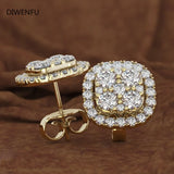 14K Diamond Peridot Gemstone Earrings for Women