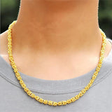 24k Heavy Chain Necklace Punk Rock Hip Hop Men's Jewelry