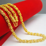 24k Heavy Chain Necklace Punk Rock Hip Hop Men's Jewelry